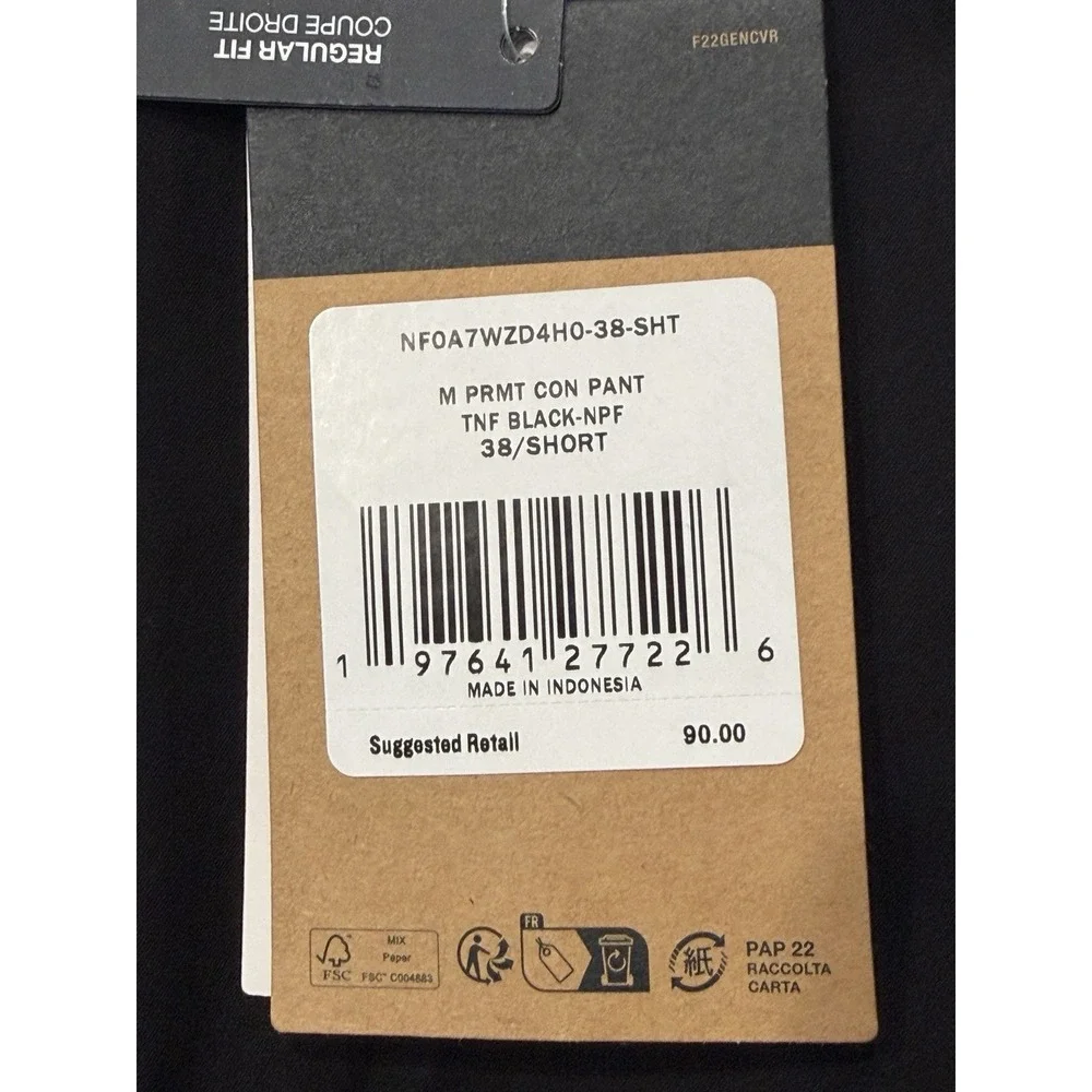 The North Face Paramount Convertible Pants Black NF0A7WZD Mens 38 Short NWT